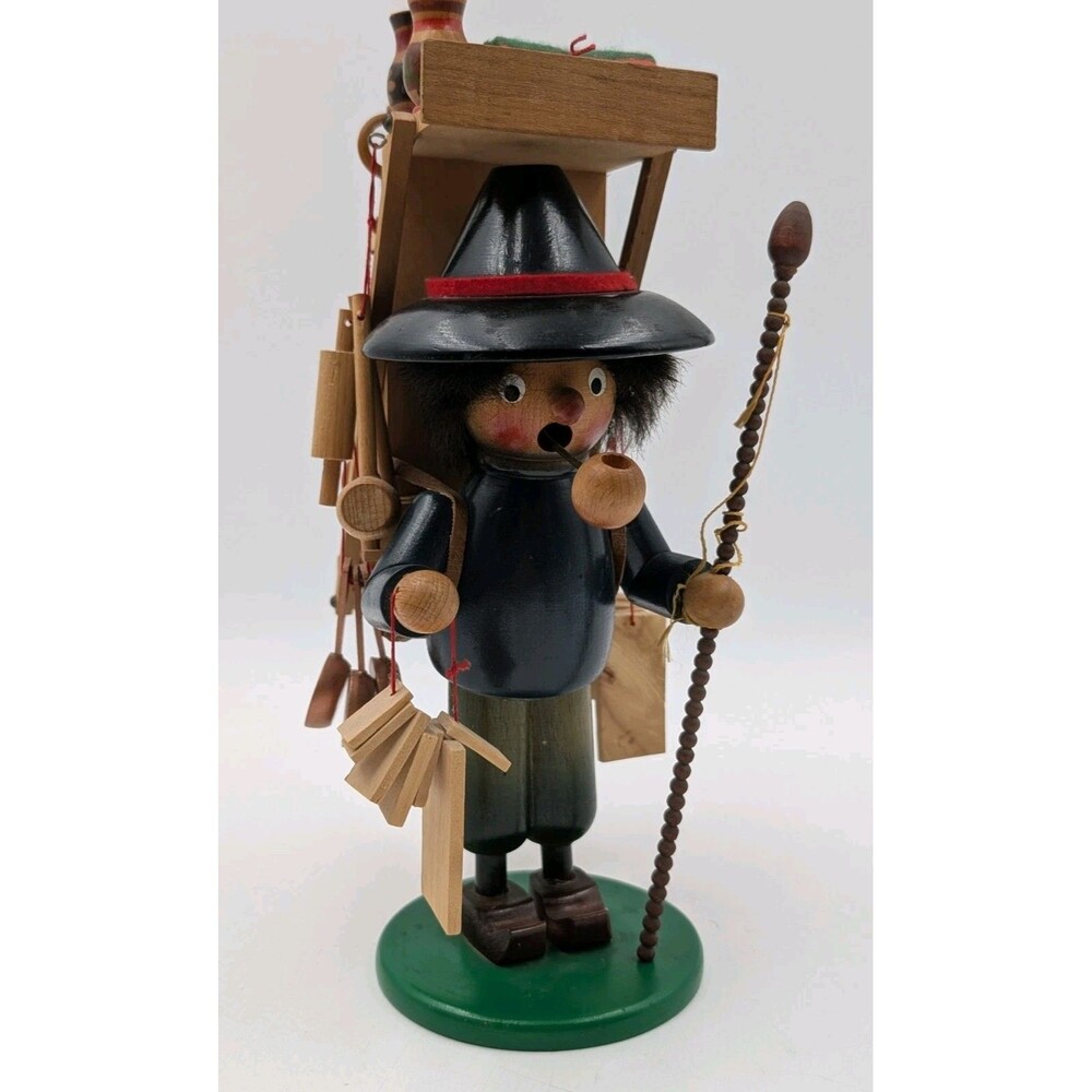Vintage Christian Ulbricht Cloth Kitchen Peddler German Smoker 10.5" As-Is